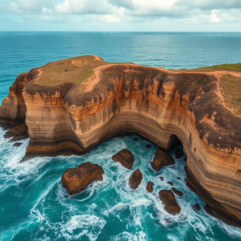 Aerial view of Bathsheba rock formations